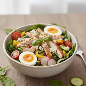 Gemischter Salat mit Hähnchen