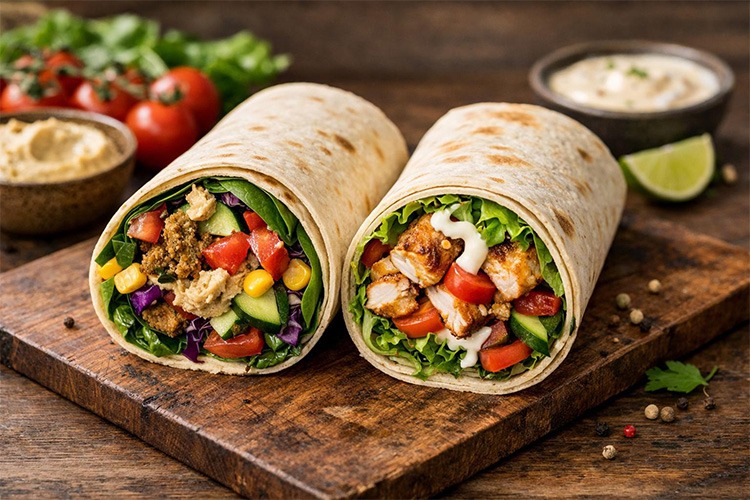 Wrap mit Hähnchen